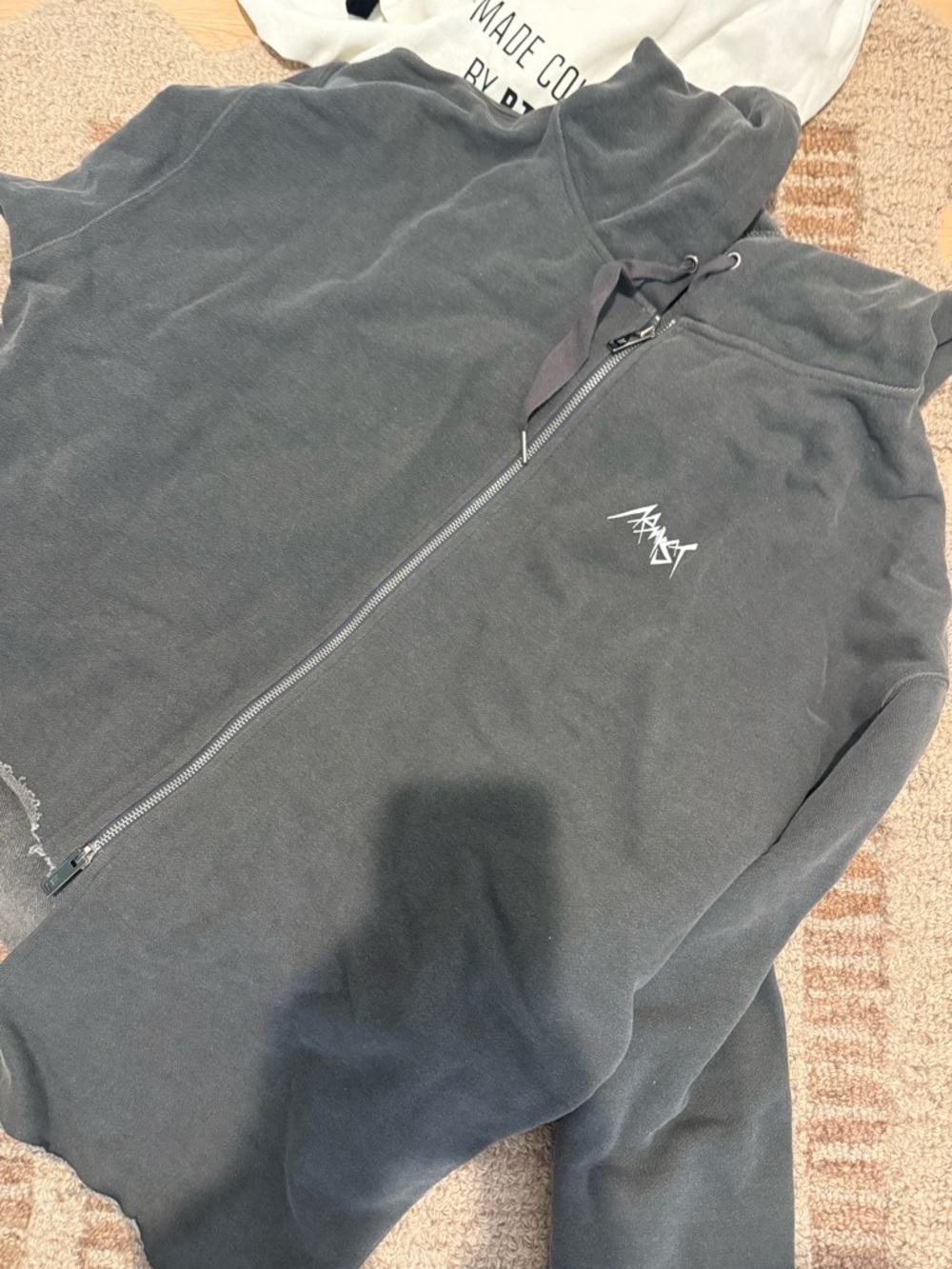 BTS Artist Made Jungkook  Charcoal Gray Zip-Up Hoodie size XL never worn